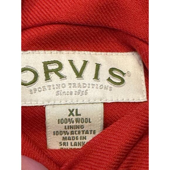 XL Orvis Wool Tartan Plaid Red Vest Reversible Christmas Dress - Picture 2 of 8